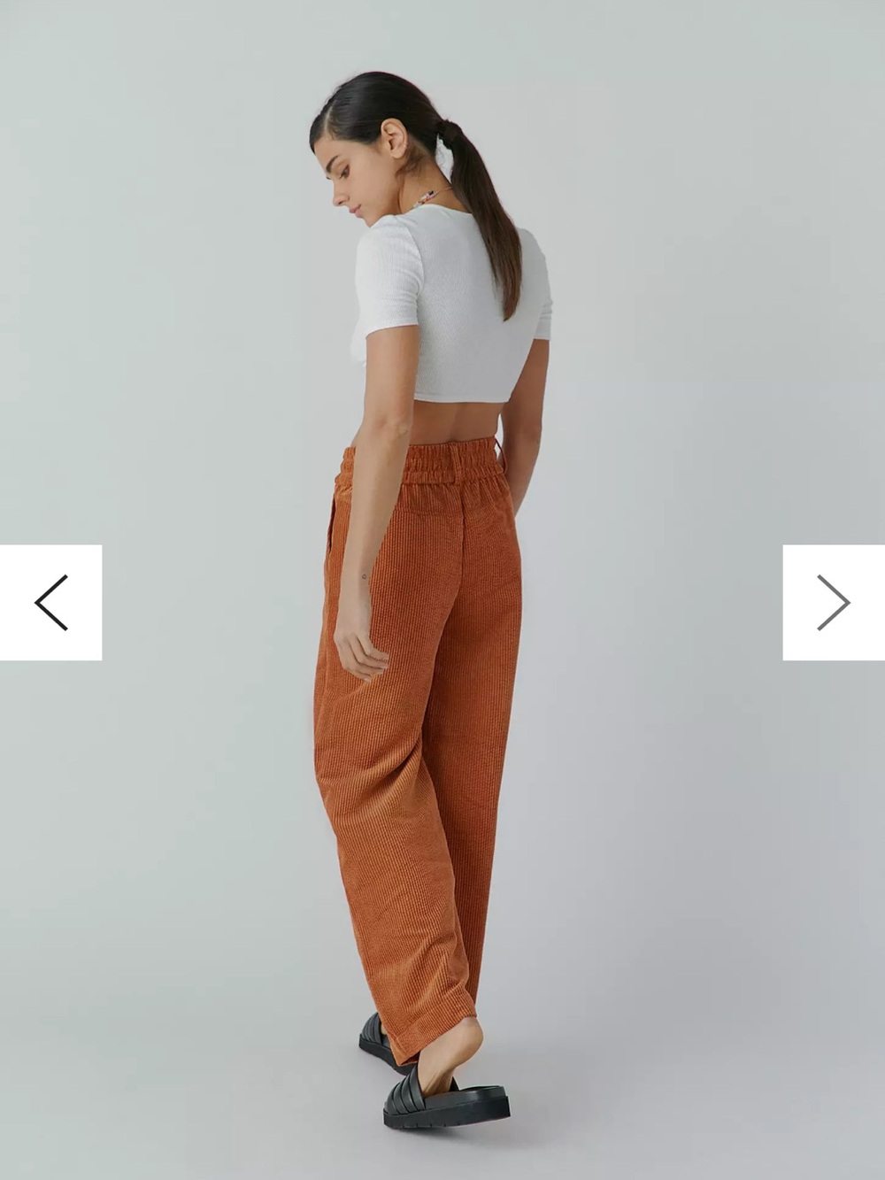 BDG Corduroy Drawstring Pants in Burnt Orange Size Small - Picture 2 of 9